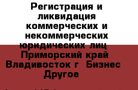 Регистрация и ликвидация коммерческих и некоммерческих юридических лиц - Приморский край, Владивосток г. Бизнес » Другое   